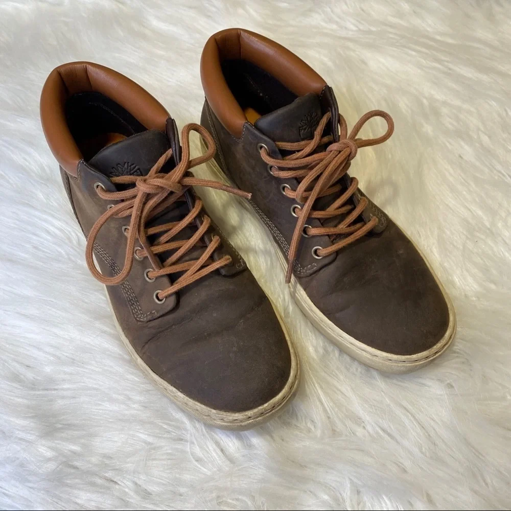 Timberland Adventure 2.0 Cupsole Brown Leather Lace Up Chukka Boots Size 7.5M